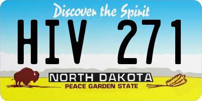 ND license plate HIV271