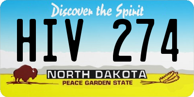 ND license plate HIV274