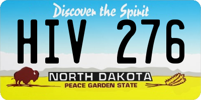 ND license plate HIV276