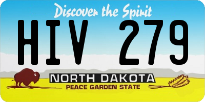 ND license plate HIV279