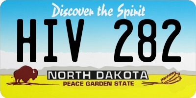 ND license plate HIV282