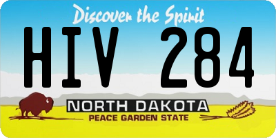 ND license plate HIV284