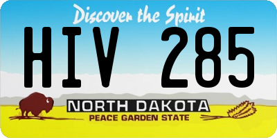 ND license plate HIV285