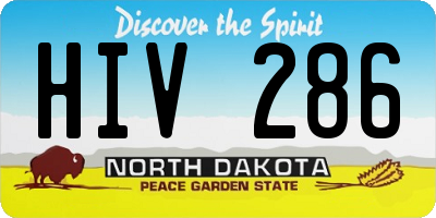 ND license plate HIV286