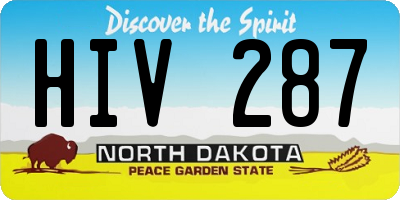 ND license plate HIV287