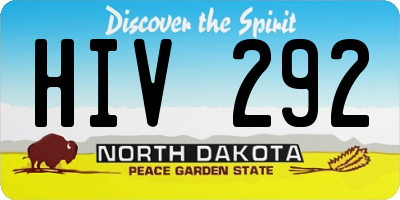 ND license plate HIV292