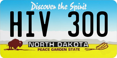 ND license plate HIV300