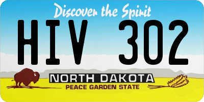 ND license plate HIV302