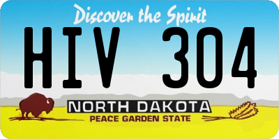 ND license plate HIV304