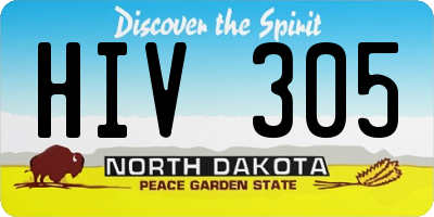 ND license plate HIV305