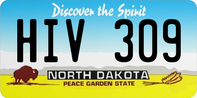 ND license plate HIV309