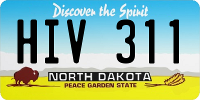 ND license plate HIV311