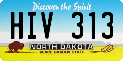 ND license plate HIV313