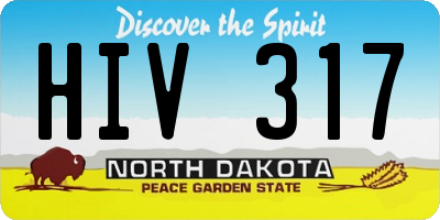 ND license plate HIV317