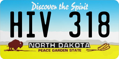 ND license plate HIV318