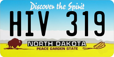 ND license plate HIV319