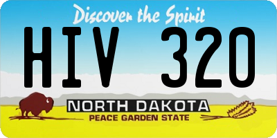 ND license plate HIV320