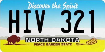 ND license plate HIV321