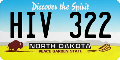 ND license plate HIV322