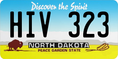 ND license plate HIV323