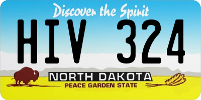 ND license plate HIV324