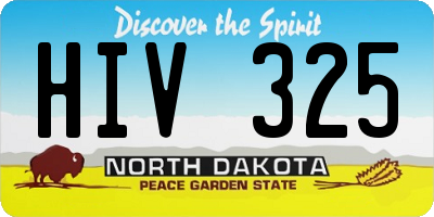 ND license plate HIV325