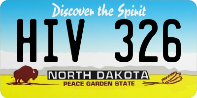 ND license plate HIV326