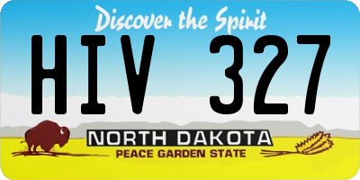 ND license plate HIV327