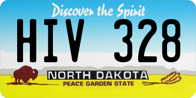 ND license plate HIV328