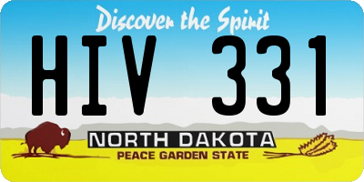 ND license plate HIV331