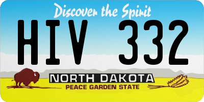 ND license plate HIV332