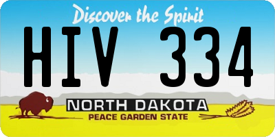 ND license plate HIV334