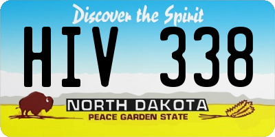 ND license plate HIV338