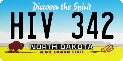 ND license plate HIV342