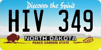 ND license plate HIV349