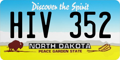 ND license plate HIV352