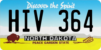 ND license plate HIV364