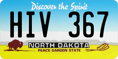 ND license plate HIV367