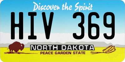 ND license plate HIV369