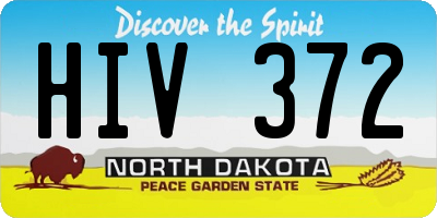 ND license plate HIV372