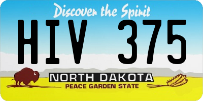 ND license plate HIV375