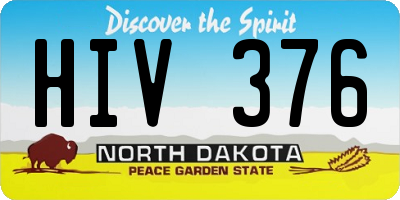 ND license plate HIV376