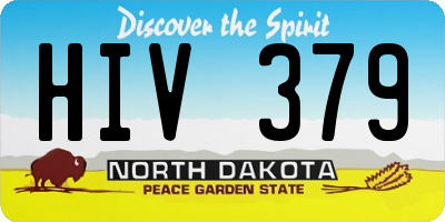 ND license plate HIV379