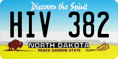 ND license plate HIV382