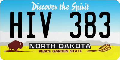 ND license plate HIV383