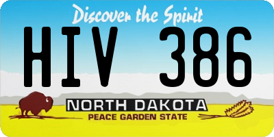 ND license plate HIV386