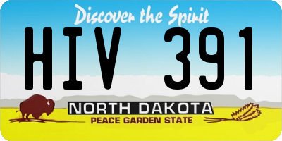 ND license plate HIV391