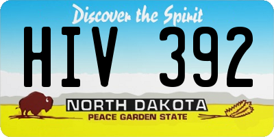 ND license plate HIV392