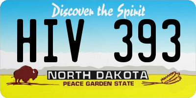 ND license plate HIV393