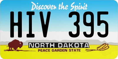 ND license plate HIV395